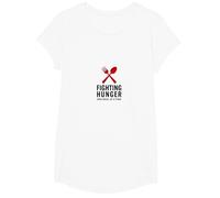 Lunch Lady Hero: Fighting Hunger One Meal at A Time T-Shirt, Girls, White, Large