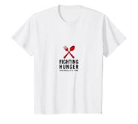 Lunch Lady Hero: Fighting Hunger One Meal at A Time T-Shirt, Kids, White, 10 Years