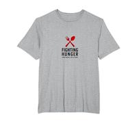 Lunch Lady Hero: Fighting Hunger One Meal at A Time T-Shirt, Men's Big and Tall, Heather Grey, 5X Tall