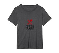 Lunch Lady Hero: Fighting Hunger One Meal at A Time T-Shirt, Women's Plus, Dark Heather Grey, 1X