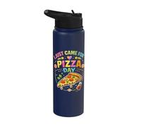 Lunch Lady I Just Came for Pizza Day Funny School Cafeteria Stainless Steel Insulated Water Bottle