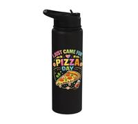 Lunch Lady I Just Came for Pizza Day Funny School Cafeteria Stainless Steel Insulated Water Bottle