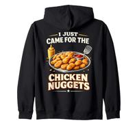 Lunch Lady I Just Came For The Chicken Nuggets Funny Zip Hoodie