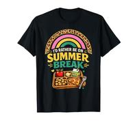 Lunch Lady I'd Rather Be On Summer Break Cafeteria T-Shirt