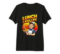 Lunch Lady Life Retro School Cafeteria Hero Premium T-Shirt