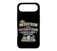 Lunch Lady Messy Bun Getting It Done School Cafeteria Worker Case for iPhone Air