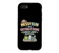 Lunch Lady Messy Bun Getting It Done School Cafeteria Worker Case for iPhone SE (2020) / 7/8