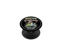 Lunch Lady Messy Bun Getting It Done School Cafeteria Worker PopSockets Adhesive PopGrip