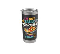 Lunch Lady Not Easily Distracted Ooh is that Friday Pizza Stainless Steel Insulated Tumbler