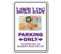 Lunch Lady Novelty Sticker Parking School Gift Middle Elementary High Food Eat 8X12 Inches