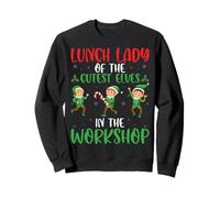 Lunch Lady Of The Cutest Elves - Cafeteria Worker Christmas Sweatshirt