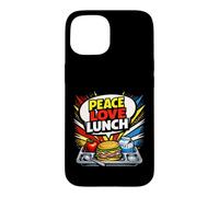 Lunch Lady Peace Love Lunch Cafeteria Worker Pop Art Case for iPhone 15