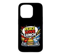 Lunch Lady Peace Love Lunch Cafeteria Worker Pop Art Case for iPhone 15 Pro