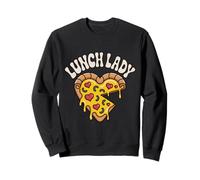 Lunch Lady Pizza Lover School Vibes Casual Fun Sweatshirt