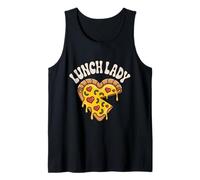 Lunch Lady Pizza Lover School Vibes Casual Fun Tank Top