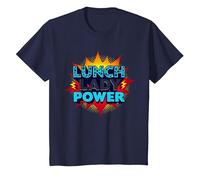 Lunch Lady Power: Retro Pop Art for Food Service Heroes T-Shirt, Kids, Navy, 8 Years