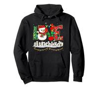 Lunch Lady School Cafeteria Love Snowman Winter Christmas Pullover Hoodie