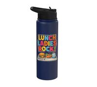 Lunch Lady School Cafeteria Worker Lunch Ladies Rock Stainless Steel Insulated Water Bottle