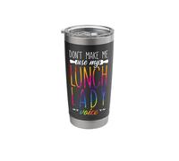 Lunch Lady Tie Dye Don't Make Me Use My Lunch Lady Voice Stainless Steel Insulated Tumbler