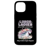 Lunch Lady Unicorn Make Magic Happen Cute Bojo Pretty Floral Case for iPhone 15