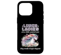 Lunch Lady Unicorn Make Magic Happen Cute Bojo Pretty Floral Case for iPhone 16 Pro