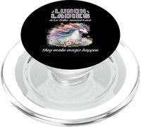 Lunch Lady Unicorn Make Magic Happen Cute Bojo Pretty Floral PopSockets PopGrip for MagSafe