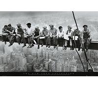 Lunch On A Skyscraper Figurative Painting, 92 x 31