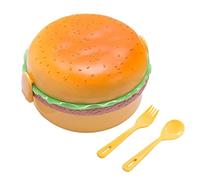 Lunch Place - Bennto Boxes | Meal Prep Containers | Hamburger Food Container with Spoon Portable Cute Hamburger Lunch Box Perfect for Salads Sandwiches Recip