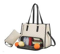 Lunch Tote Bag for Women, 2-in-1 Insulated Lunch & 15.6 Inch Laptop Tote, Waterproof Office Work, Multifunctional Commuter for Women, Professional Laptop with Food Compartment D