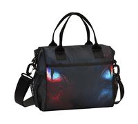 Lunch Tote Bags for Men Lunch Box Cooler Lunch Bag Large Work Blue and Red Dragon Eyes Leakproof Office Travel Pack Lunch Bag M