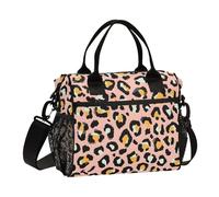 Lunch Tote Bags for Men Lunch Box Cooler Lunch Bag Large Work Cheetah Leopard Print Leakproof Office Travel Pack Lunch Bag M