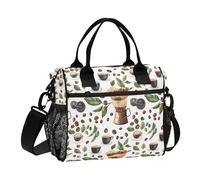 Lunch Tote Bags for Men Lunch Box Cooler Lunch Bag Large Work Coffee Beans Coffee Cups Leakproof Office Travel Pack Lunch Bag M