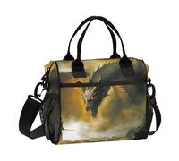 Lunch Tote Bags for Men Lunch Box Cooler Lunch Bag Large Work Dragons War Leakproof Office Travel Pack Lunch Bag M