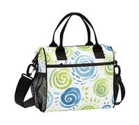 Lunch Tote Bags for Men Lunch Box Cooler Lunch Bag Large Work Helix Green Blue Leakproof Office Travel Pack Lunch Bag M