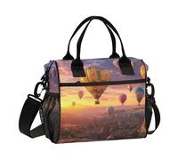 Lunch Tote Bags for Men Lunch Box Cooler Lunch Bag Large Work Hot Air Balloons Leakproof Office Travel Pack Lunch Bag M