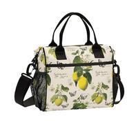 Lunch Tote Bags for Men Lunch Box Cooler Lunch Bag Large Work Retro Lemon Italian Leakproof Office Travel Pack Lunch Bag M