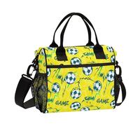 Lunch Tote Bags for Men Lunch Box Cooler Lunch Bag Large Work Yellow Football Game Leakproof Office Travel Pack Lunch Bag M