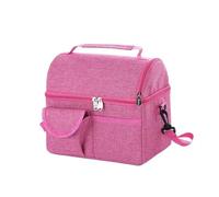 Lunch Tote Lunch Bag Reusable Insulated Thermal Bag Multifunctional 8L Cooler and Warm Keeping Lunch Box Leakproof Waterproof(Rose Red)