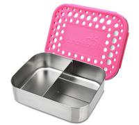 LunchBots Medium Trio II Snack Container Divided Stainless Steel Food Container Three Sections for Snacks On the Go EcoFr