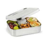 LunchBots Small Protein Packer Snack Container (470 ml) - Mini Stainless Steel Food Box With Portion Control Sections - Great for Nuts, Meat, Cheese and Finger Foods - Eco-Friendly, Dishwasher Safe and Durable
