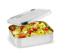 Lunchbots Uno Stainless Steel Food Container - Open Design Perfect for Sandwiches, Wraps, Salads or a Small Meal - Eco-Friendly, Dishwasher Safe and BPA-Free - All Stainless