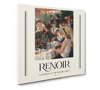 Luncheon Of The Boating Party By Pierre Auguste Renoir Canvas Print | Gallery Wrapped 30mm Frame Wall Art | 14x14 inches | Ready to Hang | Impressionist Picture | Living Room Bedroom Lounge Office
