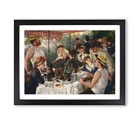 Luncheon Of The Boating Party By Pierre Auguste Renoir Classic Painting Framed Print | A3 Black Framed Wall Art | Ready to Hang | Classic Historical Picture | Living Room Bedroom Lounge Office