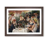 Luncheon Of The Boating Party By Pierre Auguste Renoir Classic Painting Framed Print | A4 Walnut Framed Wall Art | Ready to Hang | Classic Historical Picture | Living Room Bedroom Lounge Office