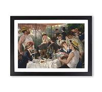 Luncheon of The Boating Party by Pierre-Auguste Renoir Framed Print | A2 Black Framed Wall Art | Ready to Hang | Modern Nature Picture | Living Room Bedroom Lounge Office