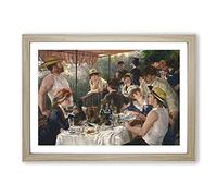 Luncheon of The Boating Party by Pierre-Auguste Renoir Framed Print | A2 Oak Framed Wall Art | Ready to Hang | Modern Nature Picture | Living Room Bedroom Lounge Office