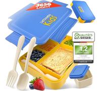 LUNCHHERO Bento Lunch Box for Kids - Leak-Proof, Compartments, Cutlery - BPA Free - Snack & Lunch Box for Boys & Girls