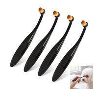 Lunchneoo 4 pcs Pet Tear Stain Brushes - Superfine Fiber Applicators for Dogs & Cats | Gentle Eye Powder Brush, Washable & Safe for Tear Stain Remover (Pro Grooming Kit)