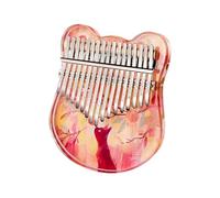 LUNCHS Acrylic Kalimba 17/21 Keys Thumb Piano, Mbira Finger Piano Portable Musical Instruments For Adult Beginners Christmas (Color : Orange, Size : 17 keys)