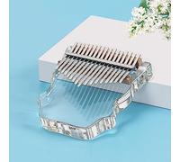 LUNCHS Acrylic Kalimba 17 Keys Thumb Piano With 6 Accessories,Clear Crystal Finger Piano Musical Instrument Mbira For Gifts Friends (Color : A)